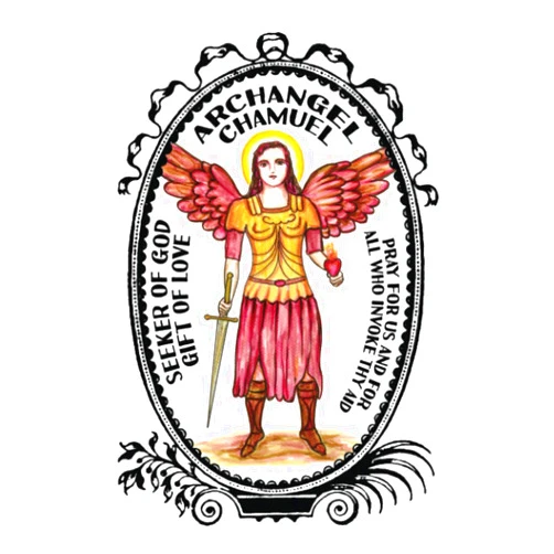 Shoushan Art Archangel Chamuel Seeker of God Gift of Love & Relationships Lined Notebook Journal