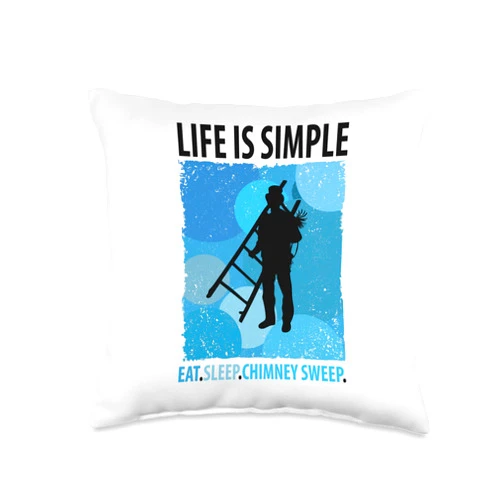 Beruf Arbeit Job Handwerker lustige Sprüche Sweep Chimney Sweeper Throw Pillow, 16x16, Multicolor