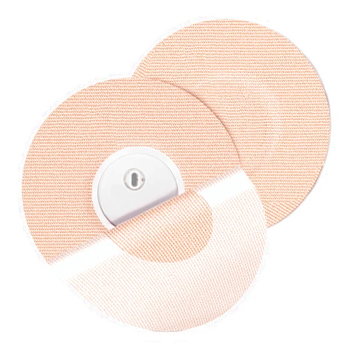 Kuruyo Freestyle Sensor Adhesive Bandage Patches for Libre 3 Cover Waterproof Overpatch, Pack of 30pcs, Beige