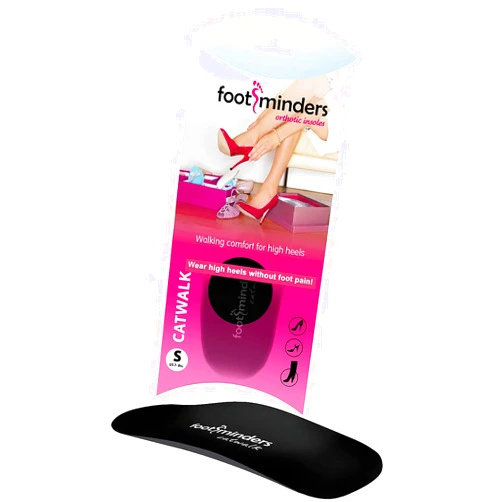 Footminders Catwalk - Slim Fit Orthotic Arch Support Insoles for High Heel Shoes, Pumps, Sandals and Boots (Pair) (Medium: Women 9-10½) - Relieve Foot Pain Due to Wearing High Heels