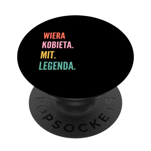 Smieszne Polskie Wzory Nazw Dla Kobiet Funny Polish First Name Design - Wiera PopSockets Swappable PopGrip