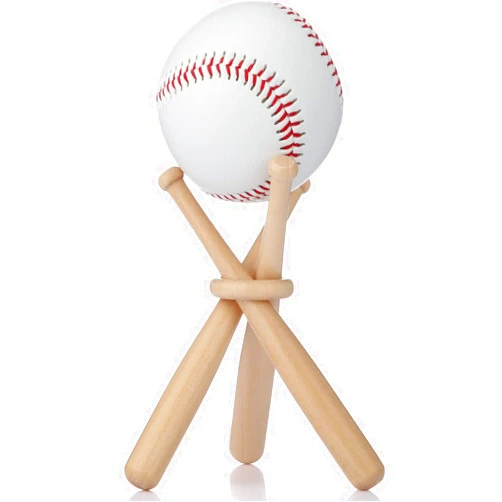 Honoson Baseball Stand Baseball Holders for Balls Display Baseball Bat Wooden Display Stand Holder Display Baseball Centerpieces for Tables for Kids and Sports Lover