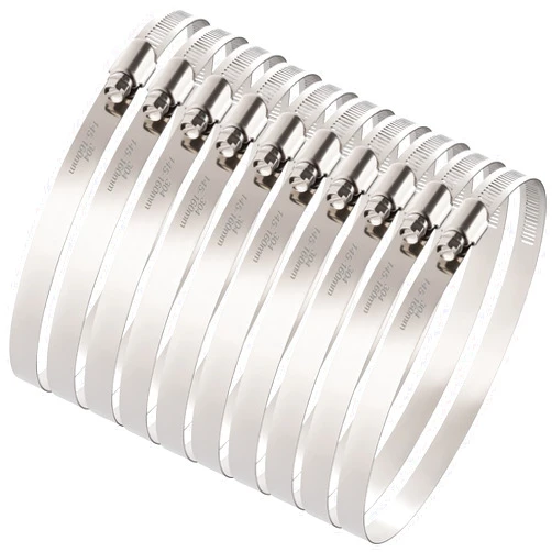 OURU 10Pack 6 inch Hose Clamp,Stainless Steel Large Hose Clamps Adjustable from 5-3/4