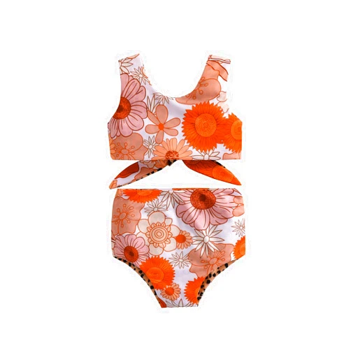 Yccutest Toddler Girl Swimsuits Infant Baby Girl Bathing Suit Bikini Sets Swimwear 3 Piece Summer Beach Outfit Top Shorts Hat