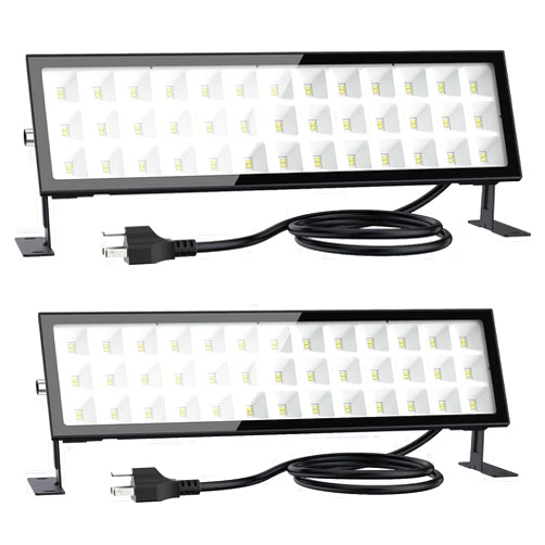 HWaySoul LED Shop Lights 100W 10000LM 6100K Super Bright Garage Light with Plug IP66 Waterproof LED Daylight White Shop Lights for Garage Warehouses Shops 2Pack