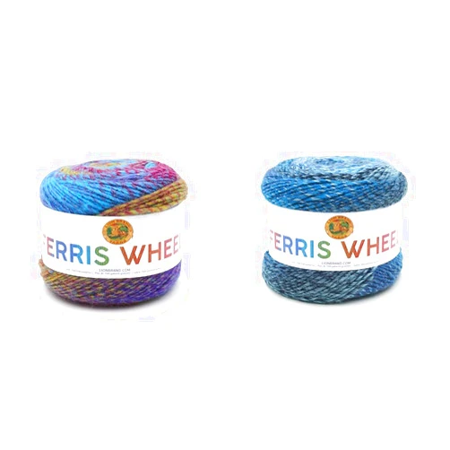 Lion Brand Yarn Lion Brand Ferris Wheel Yarn, Multicolor Yarn for Knitting, Crocheting, and Crafts, 1-Pack, Vintage Carousel and Full Moon