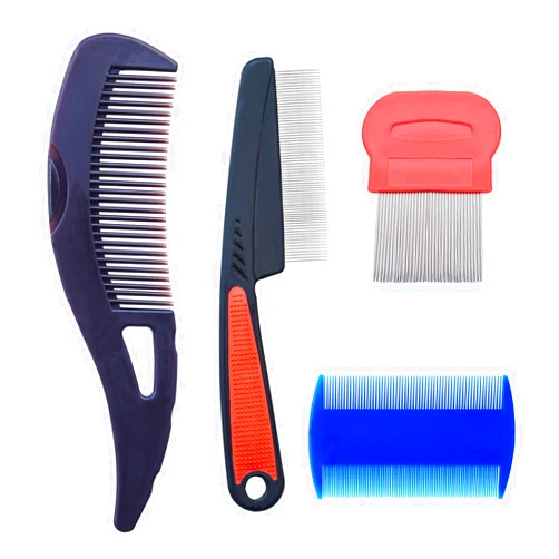 Juszok 4Pcs Dandruff Comb Stainless Steel Fine Tooth Comb Scalp Brush Head Hair Comb for Scalp Massage Refreshing and Dandruff Dirt Removal Scalp Sweep Detoxing Comb Grooming Tool