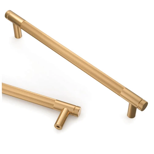 Asidrama 10 Pack 6.3 Inch(160mm) Champagne Bronze Cabinet Pulls Knurled Cabinet Handles Cupboard Handles Kitchen Cabinet Hardware for Cupboard Drawer Pulls