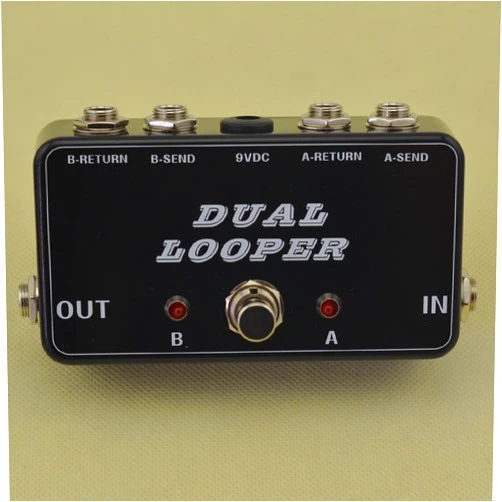 TTONE New True-Bypass Looper Effect Pedal Guitar Effect Pedal Looper Switcher true bypass guitar pedal Light Black dual Loop switch