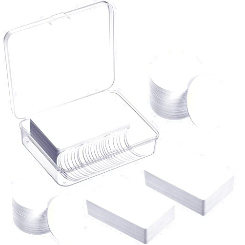 Outus 50 Pieces NFC 215 Cards, NFC Coin Cards Tags Blank 215 PVC Cards Round/Square Compatible with TagMo for NFC Enabled Phones