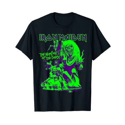Iron Maiden - Number of the Beast Halloween Green Black T-Shirt