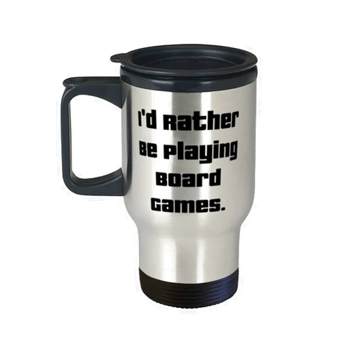 Amazing Concepts Epic Board Games Travel Mug, I'd Rather Be Playing Board Games, Unique Gifts for Men Women, Holiday Gifts