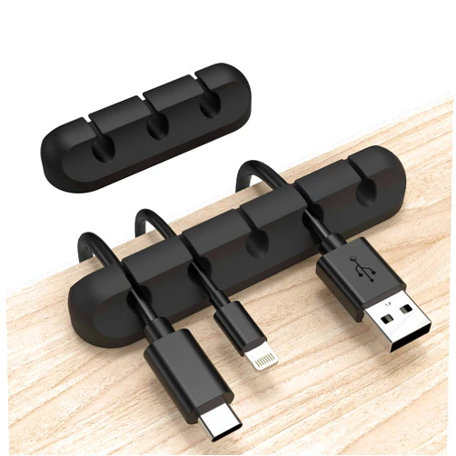 INCHOR Cord Organizer, Cable Clips Cord Holder, Cable Management USB Cable Power Wire Cord Clips, 2 Packs Cable Organizers for Car Home and Office (5, 3 Slots)