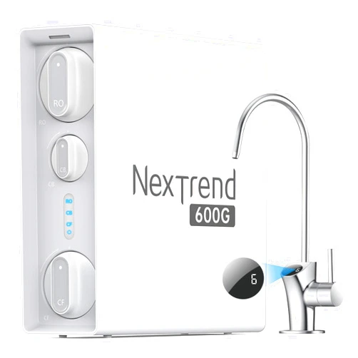 NexTrend Tankless Reverse Osmosis System: 600 GPD RO Water Filter Under Sink with Smart Faucet for Kitchen Sink 7-Stage Undersink Drinking Filtration Purifier for Whole Home Fluoride 2:1 NSF 58/372