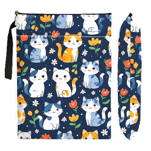FOURTH WING Cat Book Sleeve,Book Covers for Paperbacks,Book Sleeves with Zipper, Book Pouch Cat Lover Gifts,Cat Themed Gifts for Women Teacher Daughter Graduation Birthday Gifts (White-Cat, Large)
