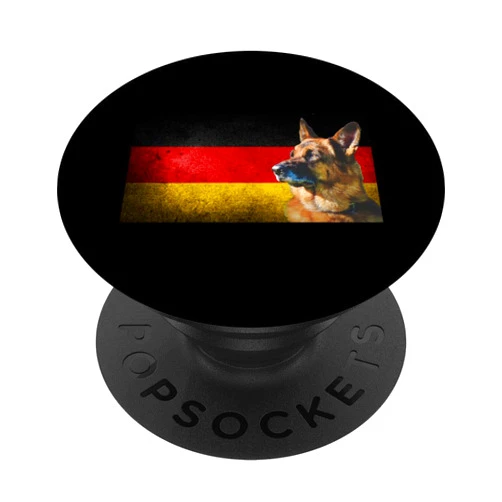 Deutscher Schäferhund Flagge Deutschlands German Shepherd PopSockets Grip and Stand for Phones and Tablets