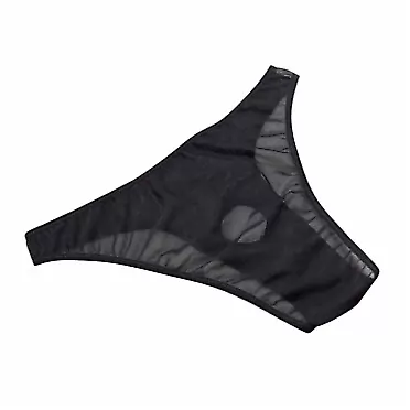 BHUJ Mens Underwear Sexy Daddy Men's Thong Underwear Bulge Pouch G-String T Back Low Rise Soft Bamboo Underwear #g0822 Black One Size