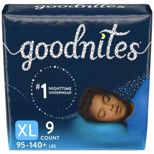 Goodnites Nighttime Bedwetting Underwear, Boys' XL (95-140 lb.), 9 Ct X-Large (9 Count)