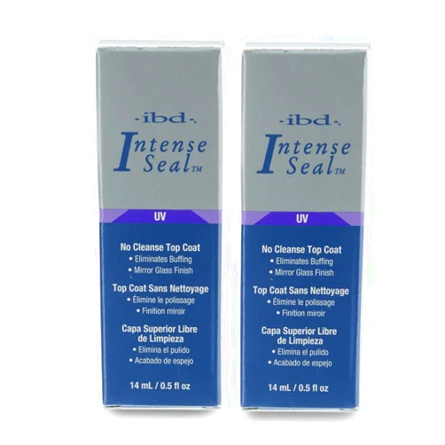 IBD Intense Seal, No-cleanse UV Top Coat 0.5 oz, 2 Pack