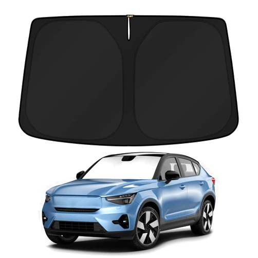 KUST Custom Fit Windshield Sun Shade for 2022-2024 Volvo C40 Recharge, Core, Plus, Ultimate SUV Accessories Sunshade Sun Visor Protector Foldable Blocks UV Rays Keep Your Car Cooler