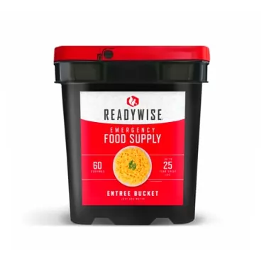 ReadyWise Emergency Food Supply, Entree Variety, 25-Year Shelf Life, 60 Servings 60 Servings Entree