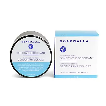 Soapwalla - Organic/Vegan Sensitive Skin Deodorant Cream (Lavender Mint, Baking Soda Free)