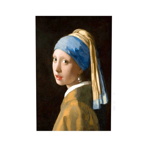 Kroey Vermeer Girl with A Pearl Earring 1665 Exhibition Poster Art Print Johannes Vermeer Print Vintage Unframe-style 08x12inch(20x30cm)