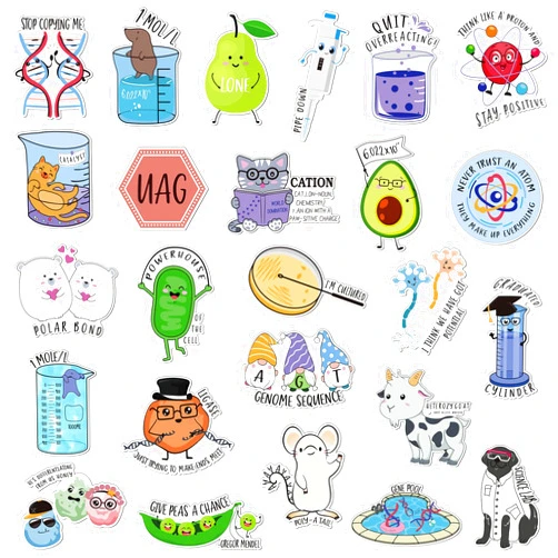 Noveread 25 Pcs Funny Fridge Magnets Punny Chemistry Fridge Magnets Reusable Natural Sciences Magnets Funny Biology Refrigerator Magnets for Work Home Car Locker Cabinet Gifts Decoration