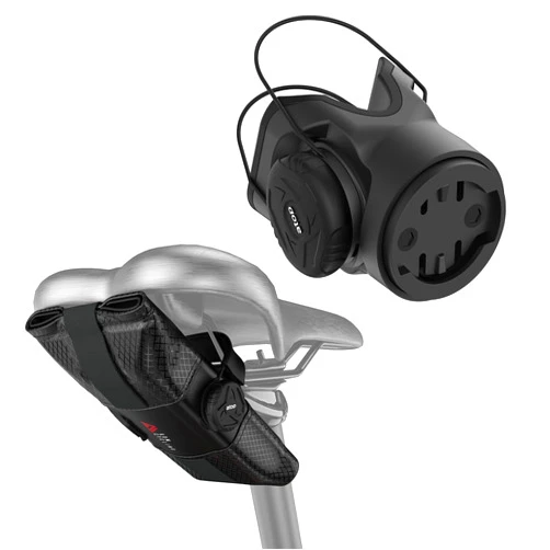 KOM Cycling Garmin Varia Mount Tail Light Models Including RTL515, RTL510, RVR315 Featuring an ATOP Dial for Security and Saddle Tool Roll Bag for Road, Mountain Biking, and Gravel Cycling Bundle