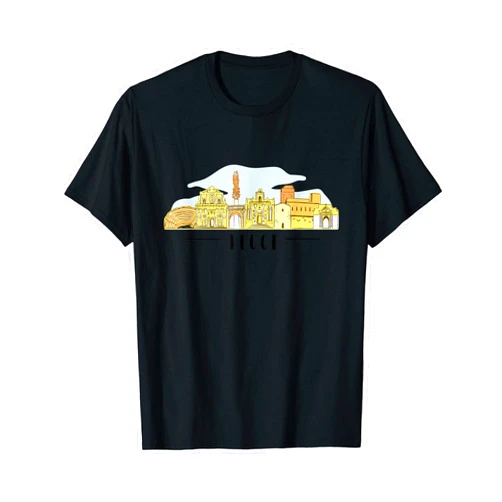 Italy Europe City Skylines Silhouette Outline Lecce Italy Europe City Skyline Silhouette Outline Sketch T-Shirt