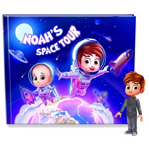 STORYBUG Personalized Space Adventure Childrens Story Book - Personalized Kids Space Book with Name - Siblings Personalized Storybook