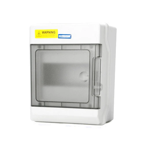Mollom 6 Way Power Distribution Box with Bus Bars and Din Rail for Miniature Circuit Breaker MCB, Waterproof IP66.Padlock Available for Indoor and Outdoor Use