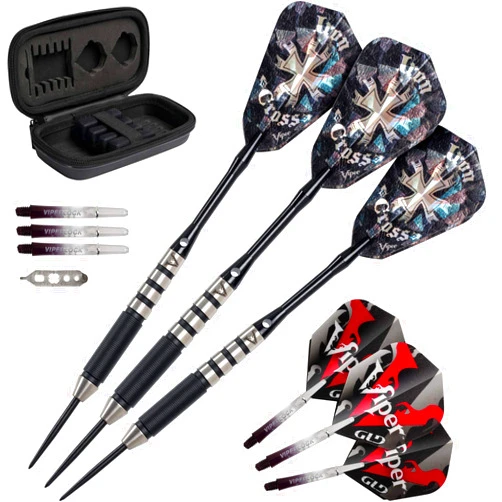 Viper Desperado 80% Tungsten Steel Tip Darts with Storage/Travel Case: Iron Cross