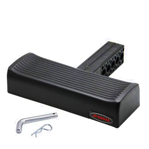 Juegoal Rear Bumper Protector, Plastic Vehicles Bumper Guard Hitch Step with Pin Lock and Stabilizer for Car and SUV