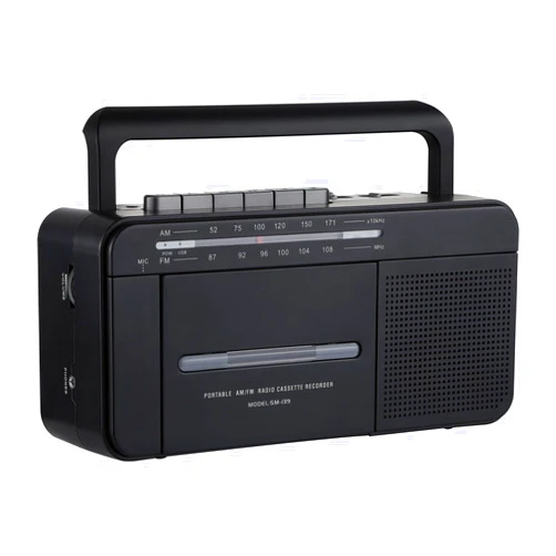 SEMIER Boombox MP3 Conversion Cassette Tape Player Recorder AM FM Radio, Cassette to MP3 Digital Converter, USB Recording, Built-in Microphone, Big Speaker and Earphone Jack by AC or C Batteries