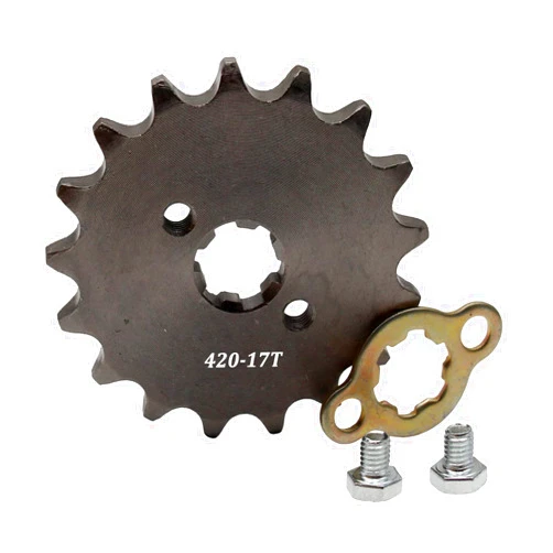 YD-PS001 420 17 Tooth 17mm Front Sprocket 17T ATV Pit Bike Lifan YX 140 160 Loncin SSR SDG 110cc 125cc
