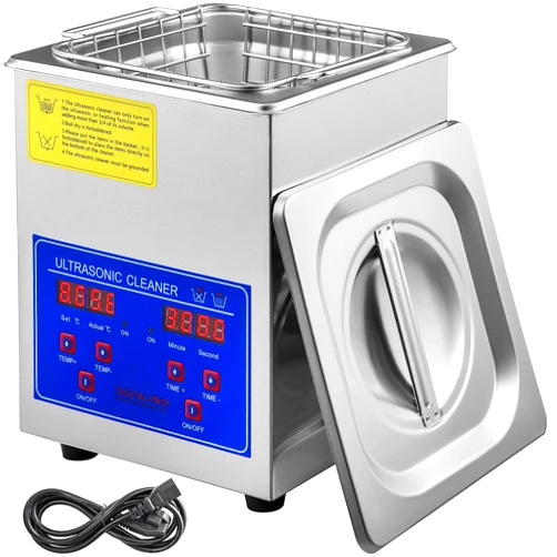 VEVOR Ultrasonic Cleaner 2L Digital Ultrasonic Parts Cleaner with Timer 40kHz Professional 304 Stainless Steel Ultrasonic Cleaner 110V for Jewelry, Watch, Glasses, Diamond, Eyeglass