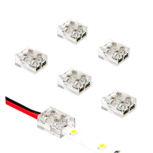 Armacost Lighting 2 Pin LED Strip Light Screw Tape to Wire Connector (6-Pack) 566022