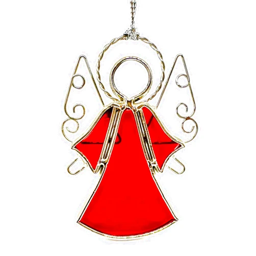 DiuDiuLYU Angel Stained-Glass Window Hangings Sun-Catcher Ornament Indoor Windows Suncatcher Ornament, Memorial Sympathy Gifts for Friends Mom Teacher Christmas Tree Décor