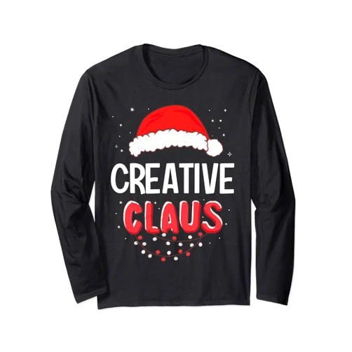99 Gifts Fun Claus Group X-Mas Pajama Party Outfit Creative Santa Claus Christmas Matching Costume Long Sleeve T-Shirt