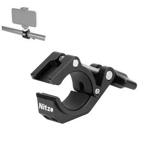 Nitze Super Clamp, Camera Crab Clamp with 3/8” to 1/4” Thread Adapter for Cameras, Lights, Hooks, Shelves, Tripods and Cross Bars - N18B