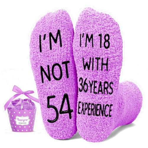 HAPPYPOP 54th Birthday Gifts Ideas for Women - Socks for 54 Year Old Woman, 54th Birthday Gifts for Female, 54 Year Old Gifts for Her
