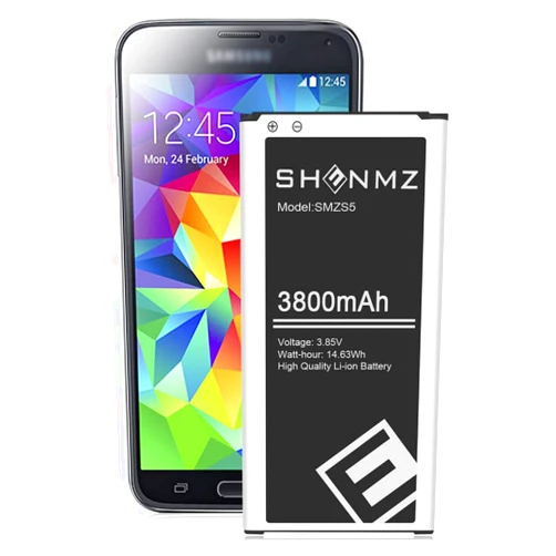 SHENMZ Galaxy S5 Battery,[Upgraded] 3800mAh Li-ion Replacement Battery for Samsung Galaxy S5 / S5 Active AT&T G900A,G900F,G900H,G900R4,I9600,SM-G900V,SM-G900P,SM-G900T,EB-BG900BBC