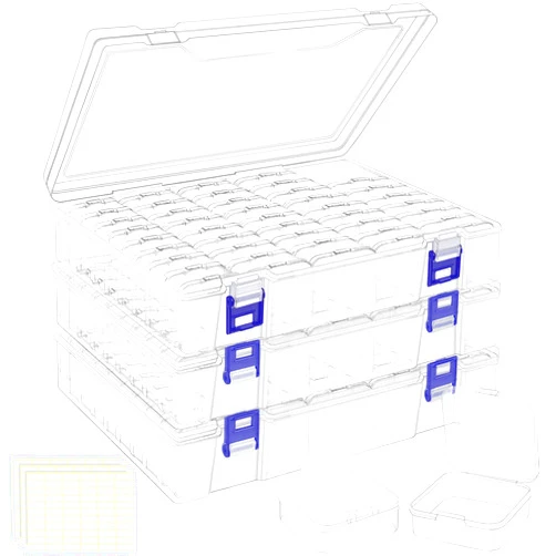 DILIBRA Bead Organizer Box, 138 Pcs Small Bead Organizers and Storage Plastic Cases, Mini Clear Bead Storage Containers Boxes with Hinged Lid for Diamond Painting Accessories, Bead, Jewelry, Crafts