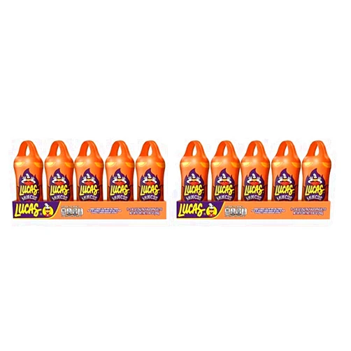 Lucas Muecas Lollipop Mango Flavor Candy, 0.96oz - 10 Pieces Pack for Treats, Snack, Parties, Piñatas (Pack of 2)