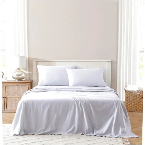 1888 Mills Easy Eco 4pc Sheet Set, 100% Bleach Safe, Benzoyl Peroxide Resistant, Sustainably Made, Lasting Quality, Melange Color, Durable Design, Full - Grey Melange