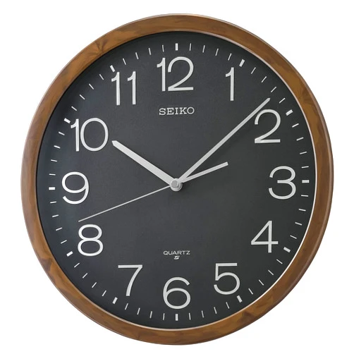 Seiko Shigato Wall Clock, Black