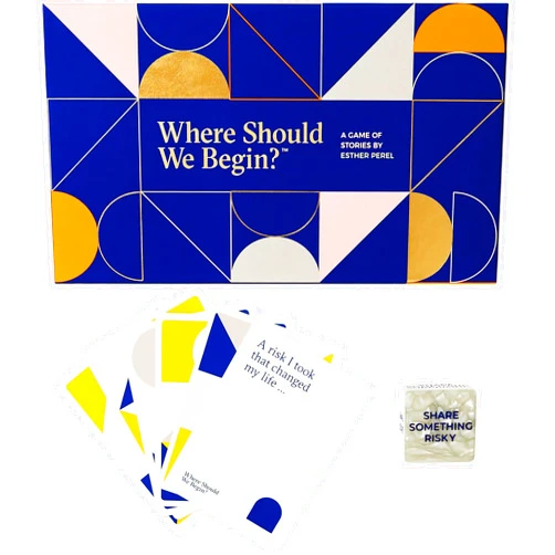 ESTHER PEREL Where Should We Begin Game of Stories - Conversation Cards for Couples, Friends, & Co-Workers - Interactive Couples Game w/ 200 Prompt Cards - 2-6 Player Card Games for Couples