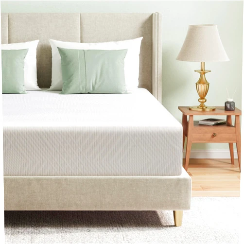 MLILY Queen Mattress in a Box, 10 inch Mattresses for Platform Bed Double Size Daybed, Green Tea Memory Foam Medium Firm