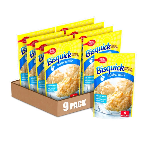 Betty Crocker Bisquick Complete Buttermilk Biscuit Mix, Just Add Water, 7.5 oz. (Pack of 9)